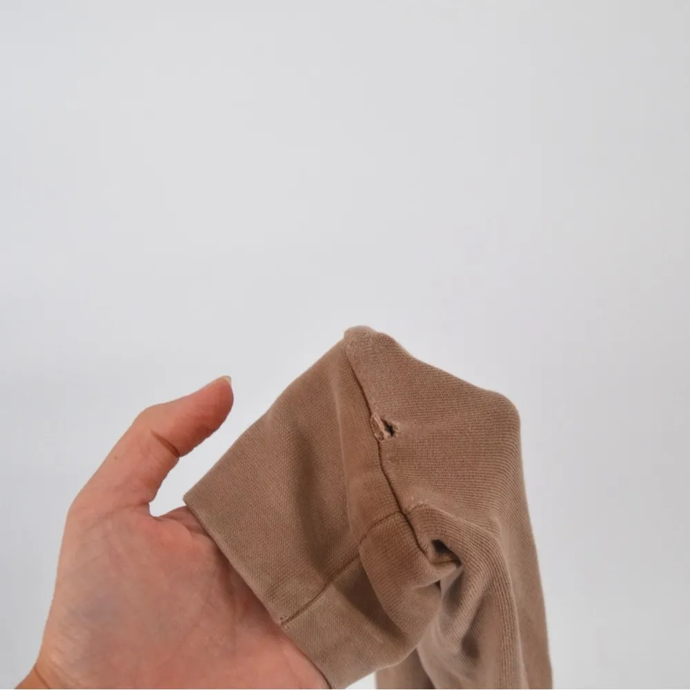 Blank NYC Terry 1/4 Zip Pullover Sweatshirt and Joggers Matching Set Tan XS - Image 6