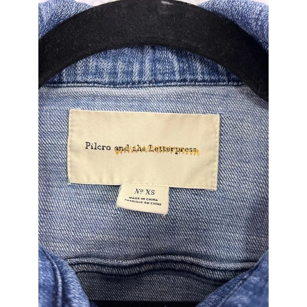 Pilcro and the Letterpress Anthropologie Slim Cropped Jacket Size XS Y2k 90s - Image 3
