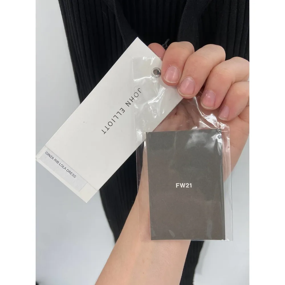 John Elliott Ginza Lola Black Ribbed Knit Open Back Midi Dress Size L NWT Size L - Image 6