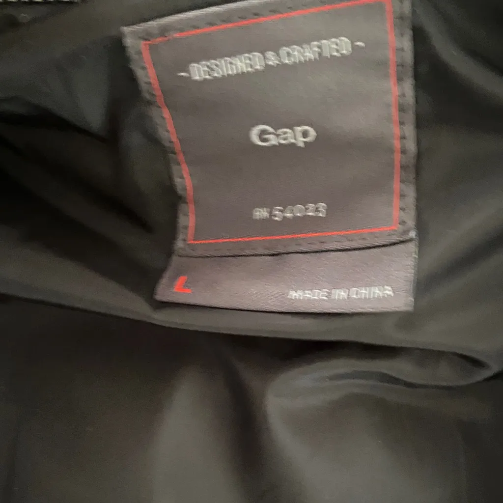 Gap Old Navy Women's Gray Wool Blend Tweed Zip-Up Sleeveless Puffer Vest Size L - Image 4