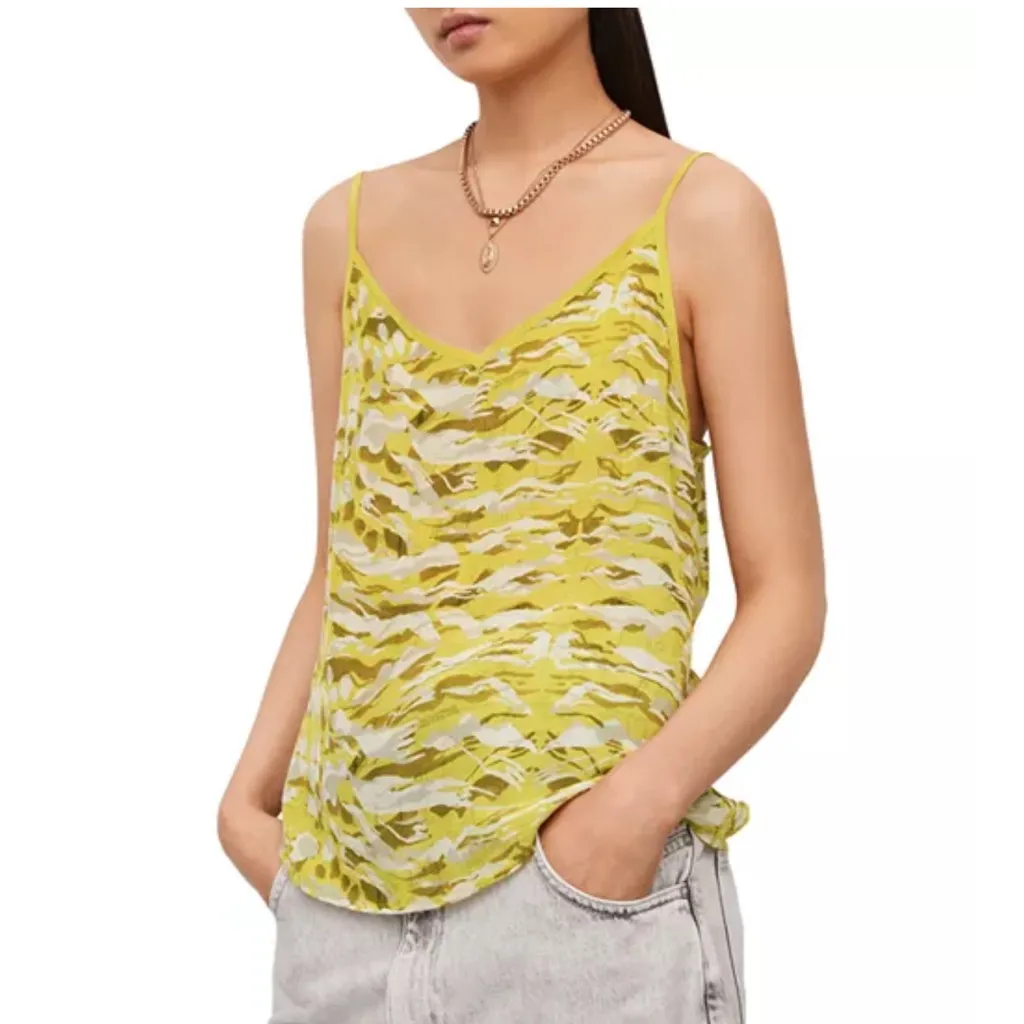 All Saints • Tami Oniyuri Tank • Yellow Top • Size 6US • MSRP $135 - Image 3