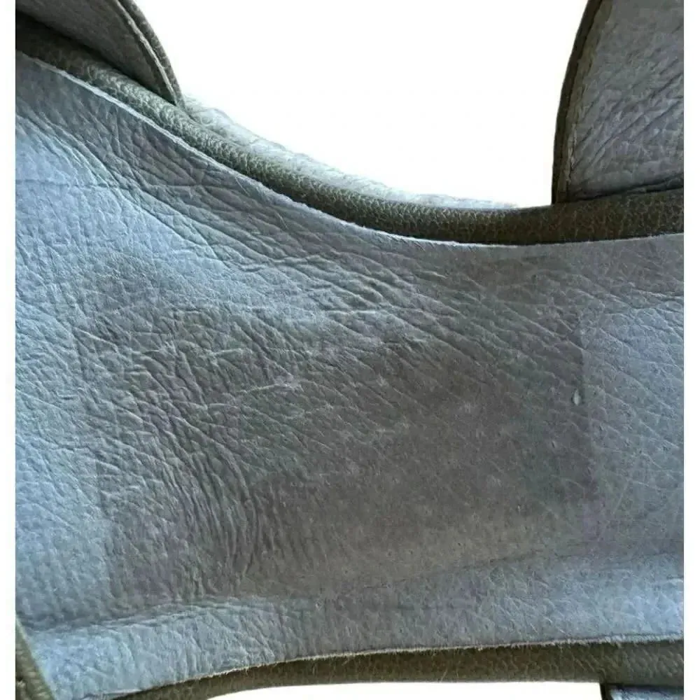 Eileen Fisher Winnie olive green tumbled leather wedge espadrilles shoes Sz 9 - Image 6