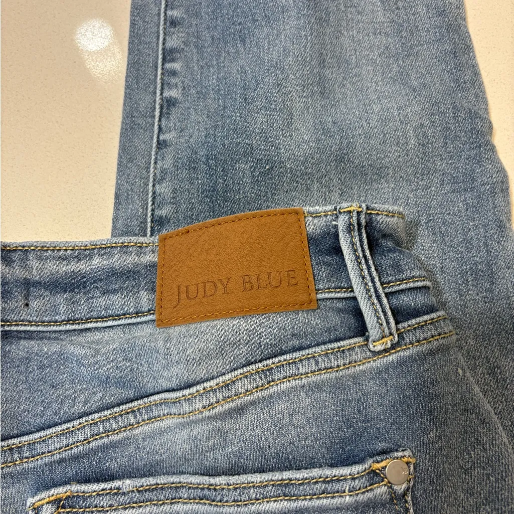 Judy Blue denim distressed slim fit jeans size 11/30 - Image 12