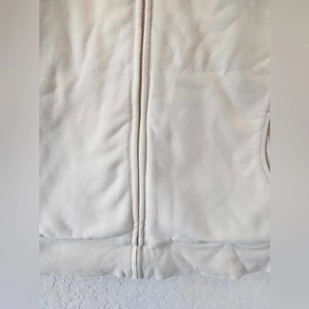 L.L. Bean White Fleece Vest Size Medium - Image 4