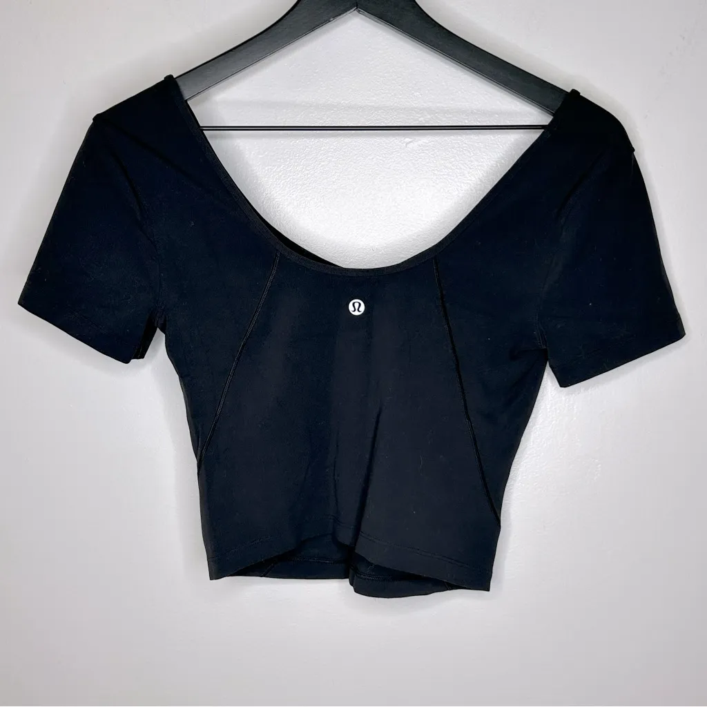 Lululemon Black Align T-shirt Size 6 - Image 4
