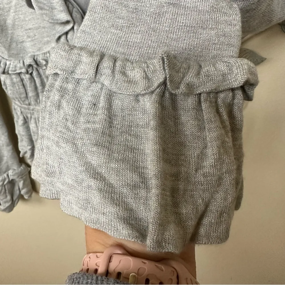 Boston Proper gray ruffled sweater cardigan XS - Image 5