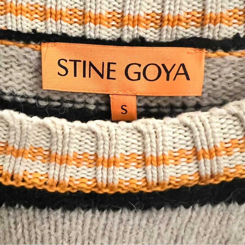 Stine Goya Women's Shea Striped Knitted Jumper in Multicolour Stripes Black - Image 6