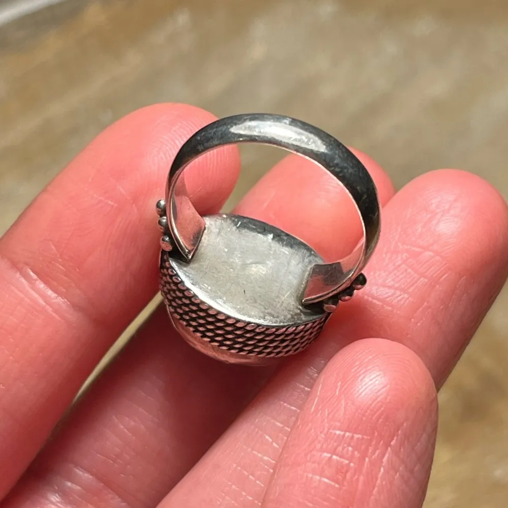 Raised Black Onyx 925 Sterling Silver Ring - Image 12