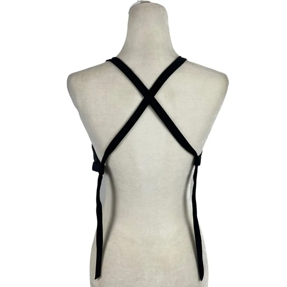 prAna Women's Black Regan High Neck Bikini Top with Mesh Detail Size Small - Image 9