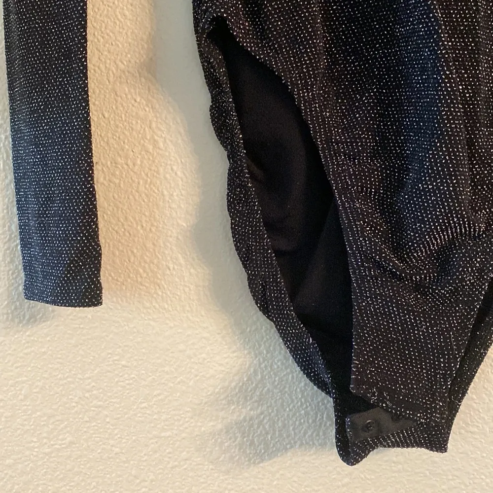 Black and Silver Sparkle Bodysuit - Image 2