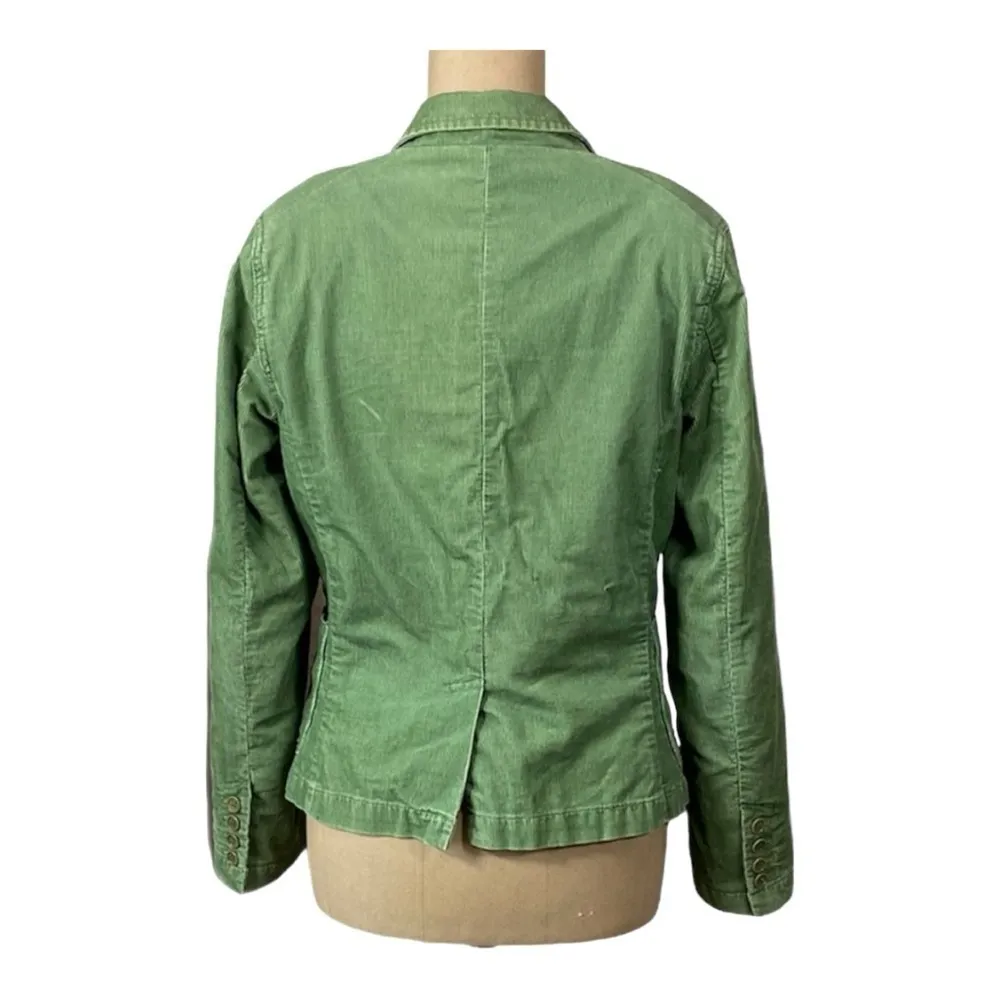 VTG J.Crew Green Choudhry Cotton Blazer Jacket Women’s Size PS Made in Macau - Image 2