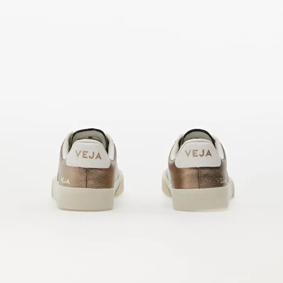 Veja Campo Bronze Metallic Crinkled Leather Low Top Sneakers - Image 5