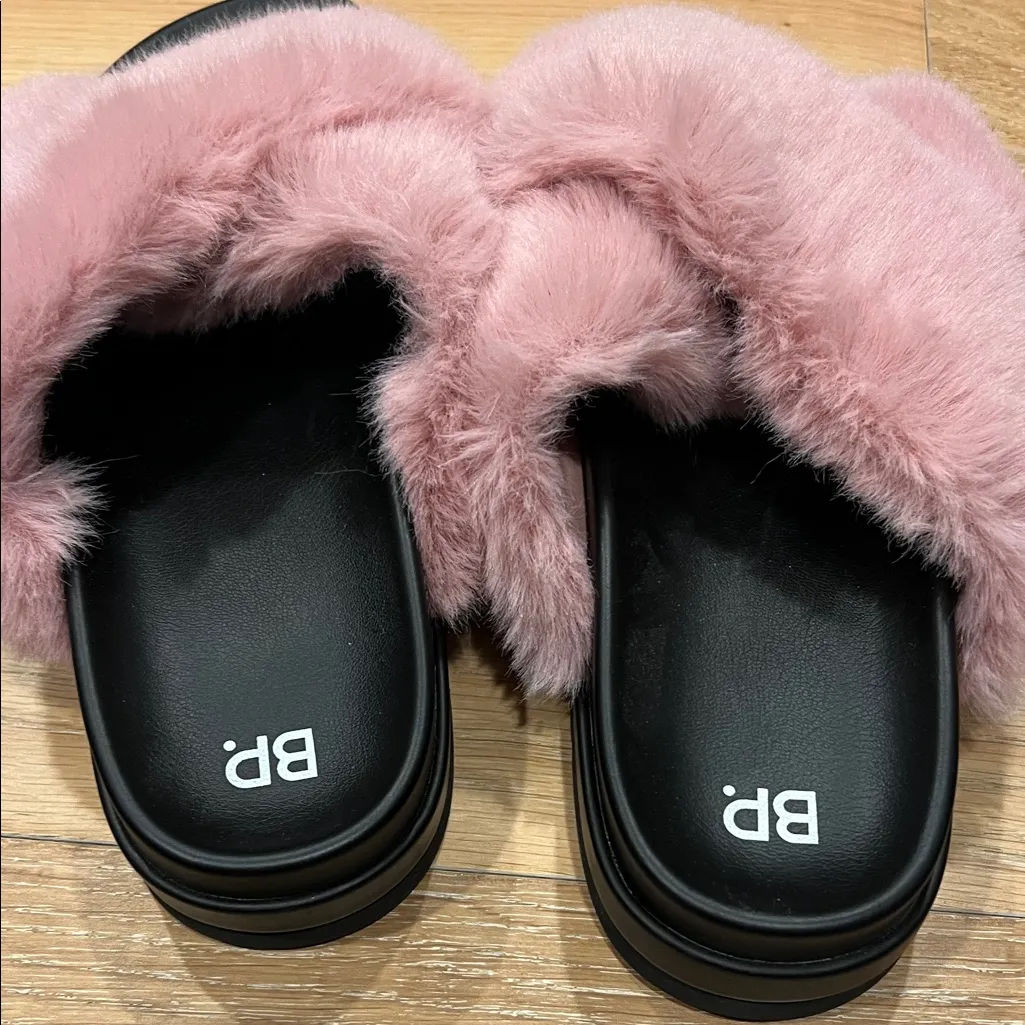 BP Women's Plush Pink‎ Slippers - Image 2