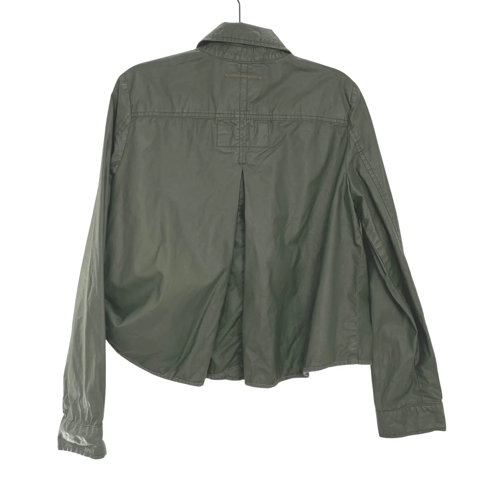 Hei Hei Women's Olive Green Cotton Button Down Utility Gorp Core Jacket Medium - Image 3