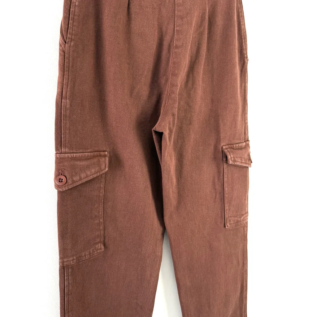 Wilfred Free Aritzia Modern Cargo Pants High Waist Twill Brown Sz 2 - Image 6