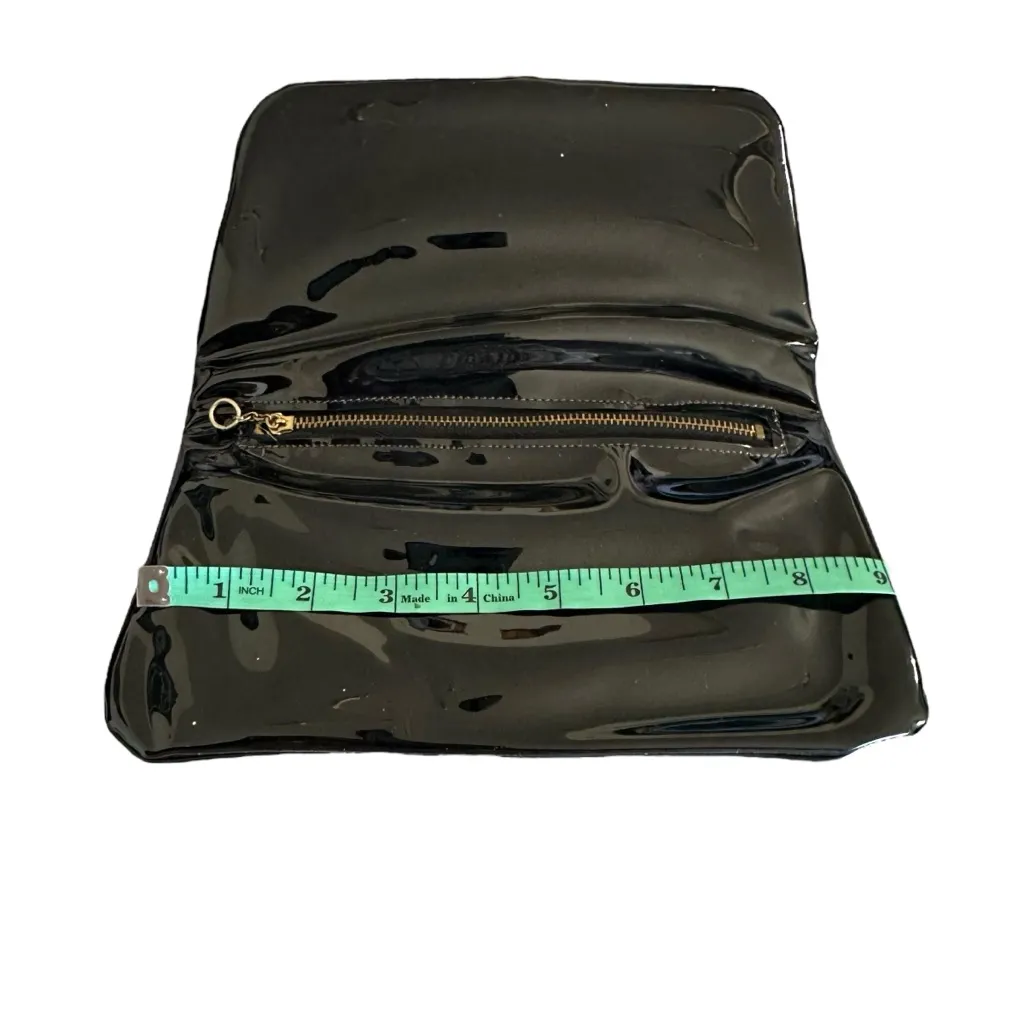 Vintage Glossy Black Clutch - Image 5