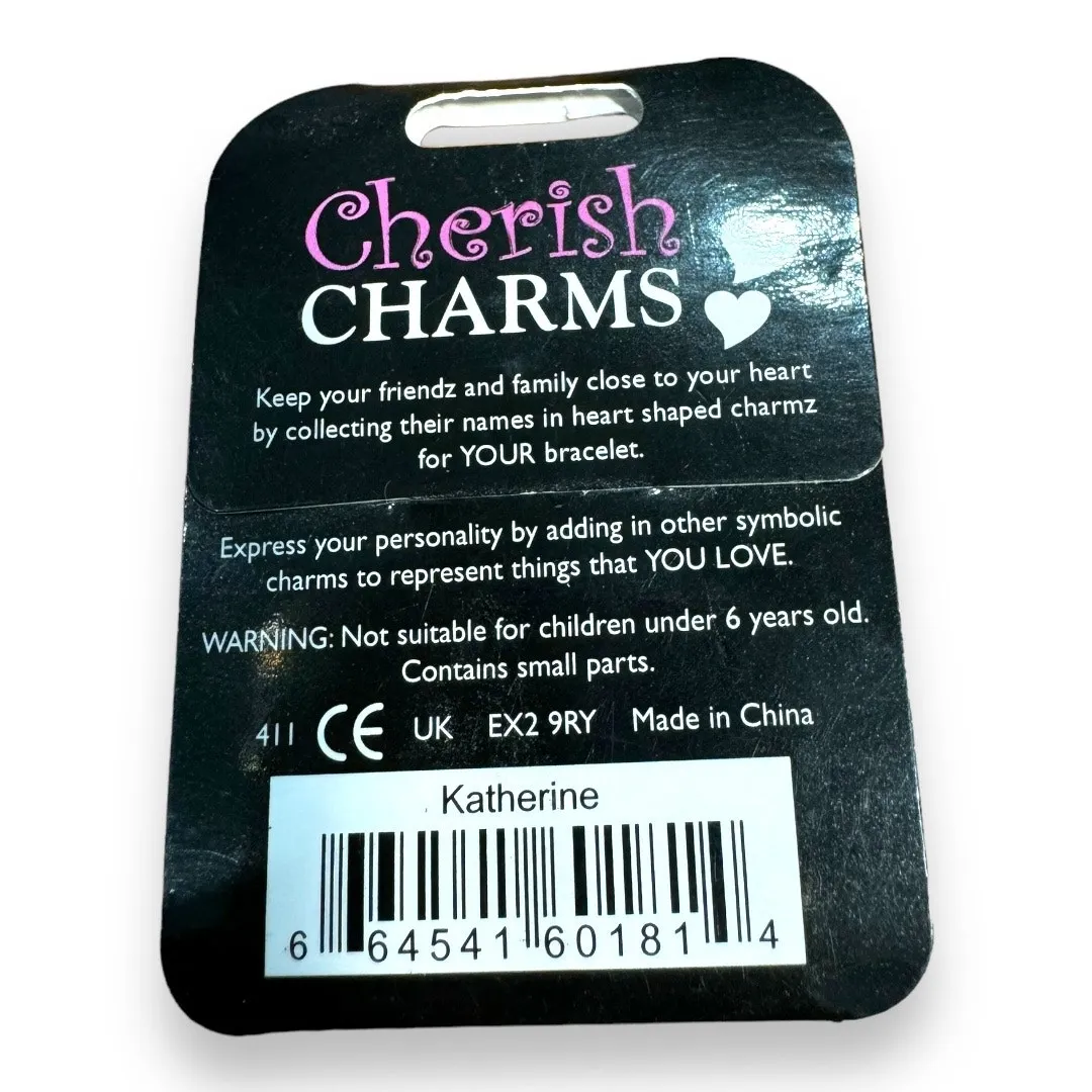 Cherish Charms KATHERINE Name Bracelet Charm‎ NEW NWT Silvertone Silver Tone - Image 2