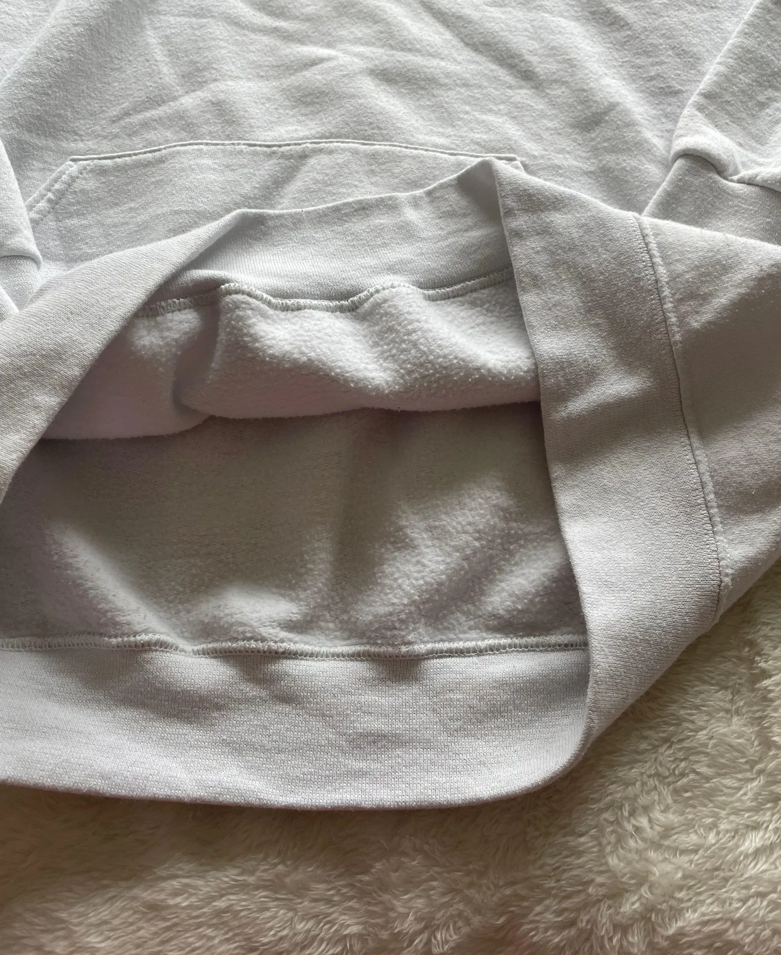 Smiley Face Hoodie White Size M - Image 4