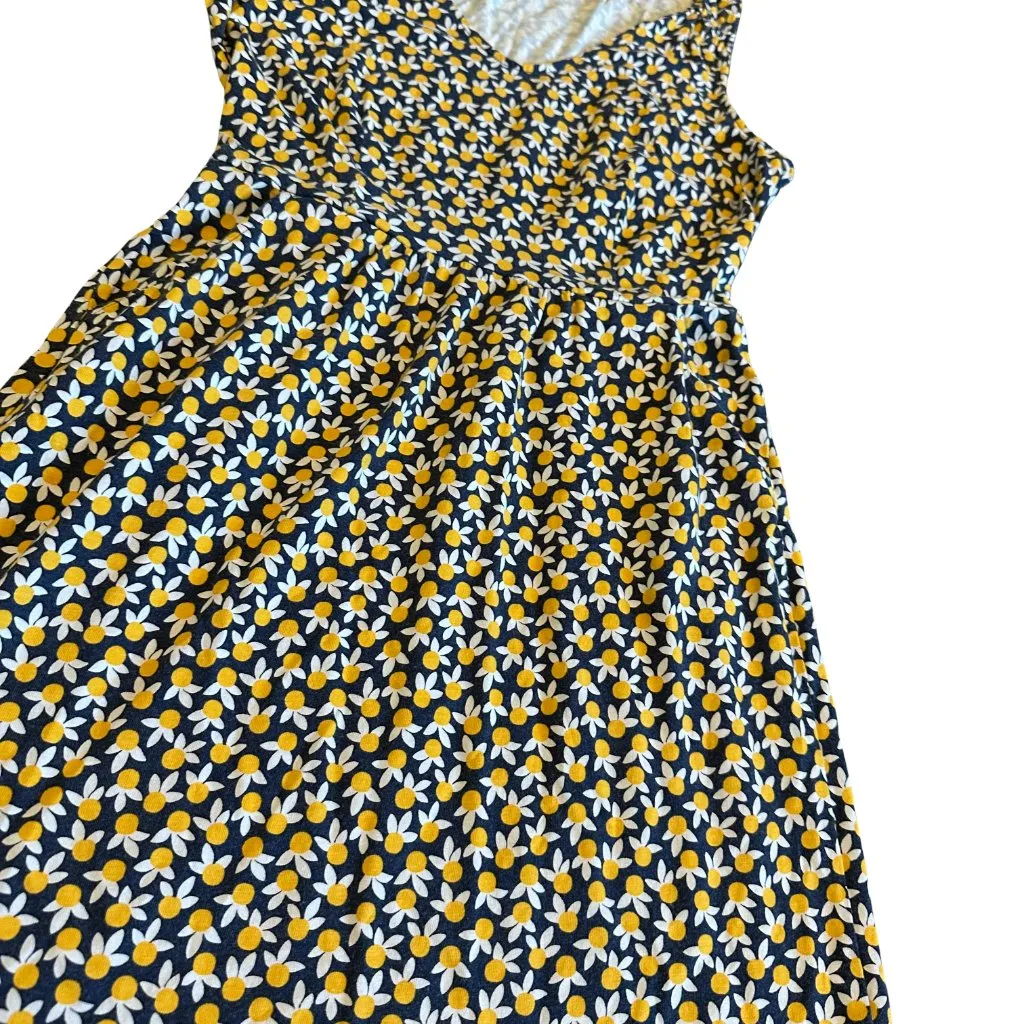 Boden Melinda Jersey Dress Navy Happy Fruit Sleeveless Stretch Size 4 Women's Blue - Image 6