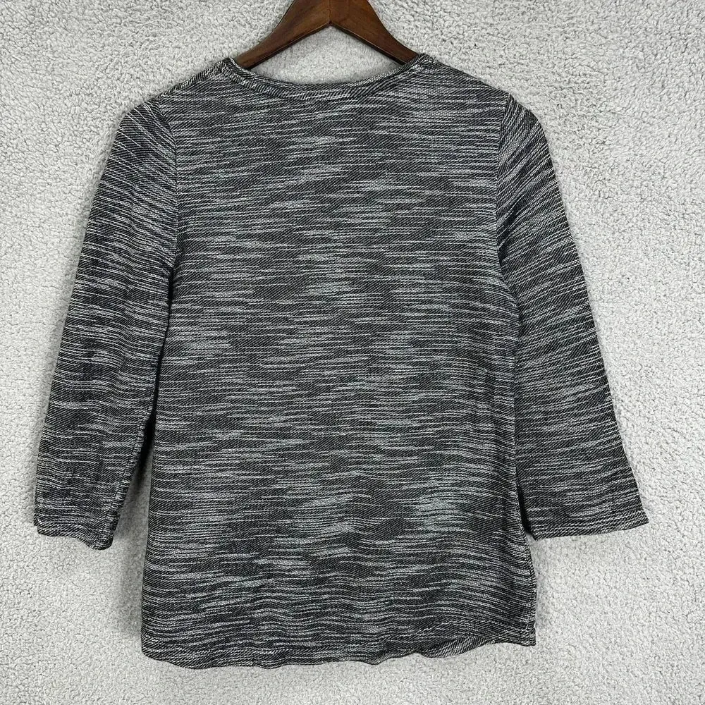 Chicos top womens 0 black heathered star‎ studded casual layers weekends XS - Image 7