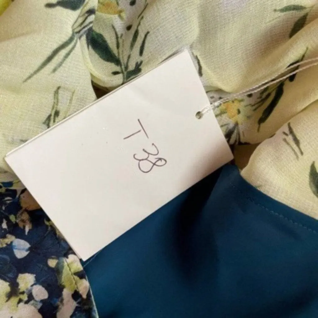 Acne studio  Loretta Floral Print Blouse Green size 6 - Image 5