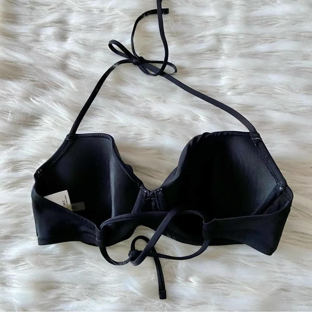 Shade & Shore Black Ruched Underwire Bikini top Sz 34C - Image 11