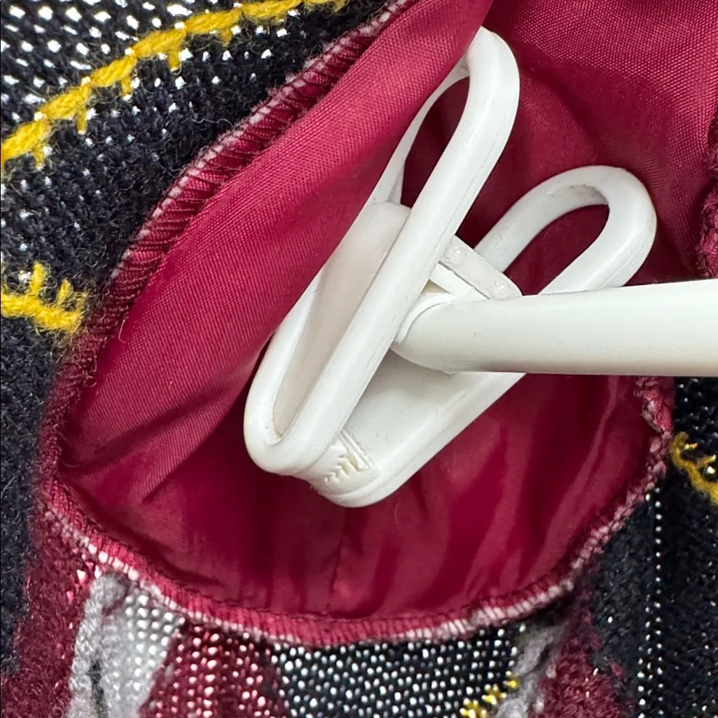 Bechamel Burgundy Argyle Cardigan Sweater lambs wool blend vintage preppy M Red Size M - Image 7