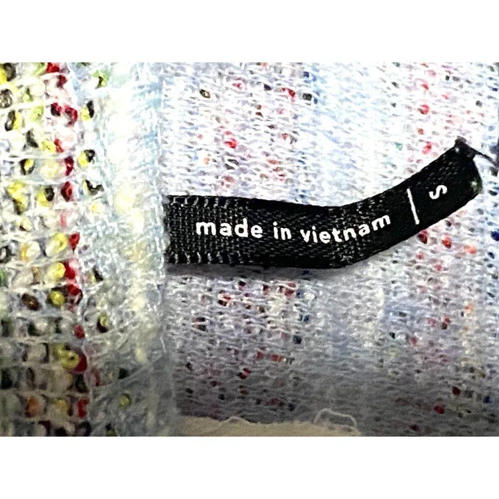 Akemi + Kin Mini Sleeveless Shift Mini Dress Stripe Multicolor Mock Neck Women S - Image 8