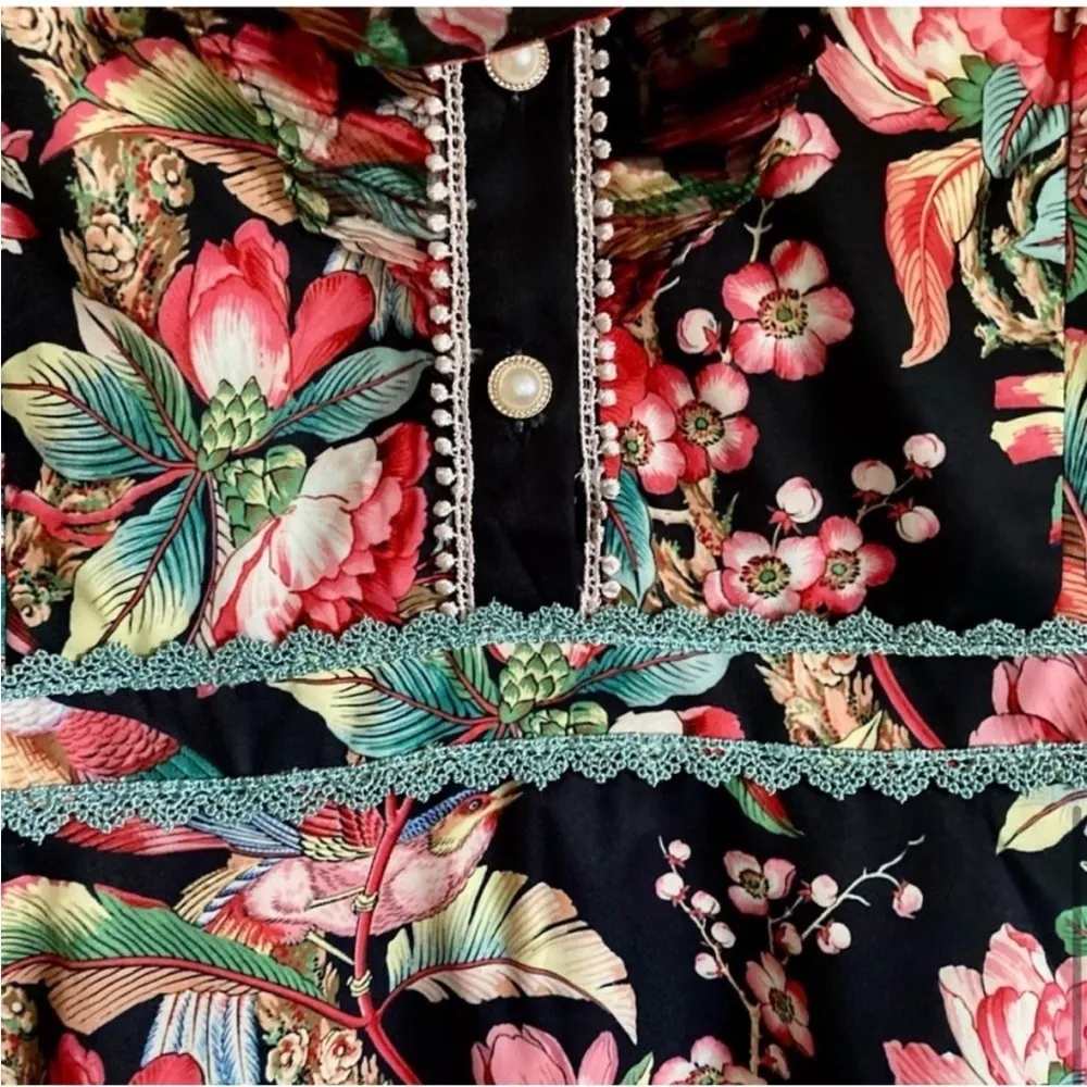 Dalia Macphee black multi short dress NWT - Image 8