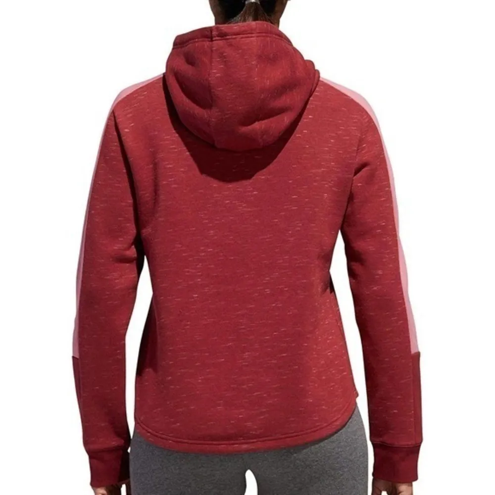 Adidas maroon pullover sweatshirt athletic hoodie - Image 2