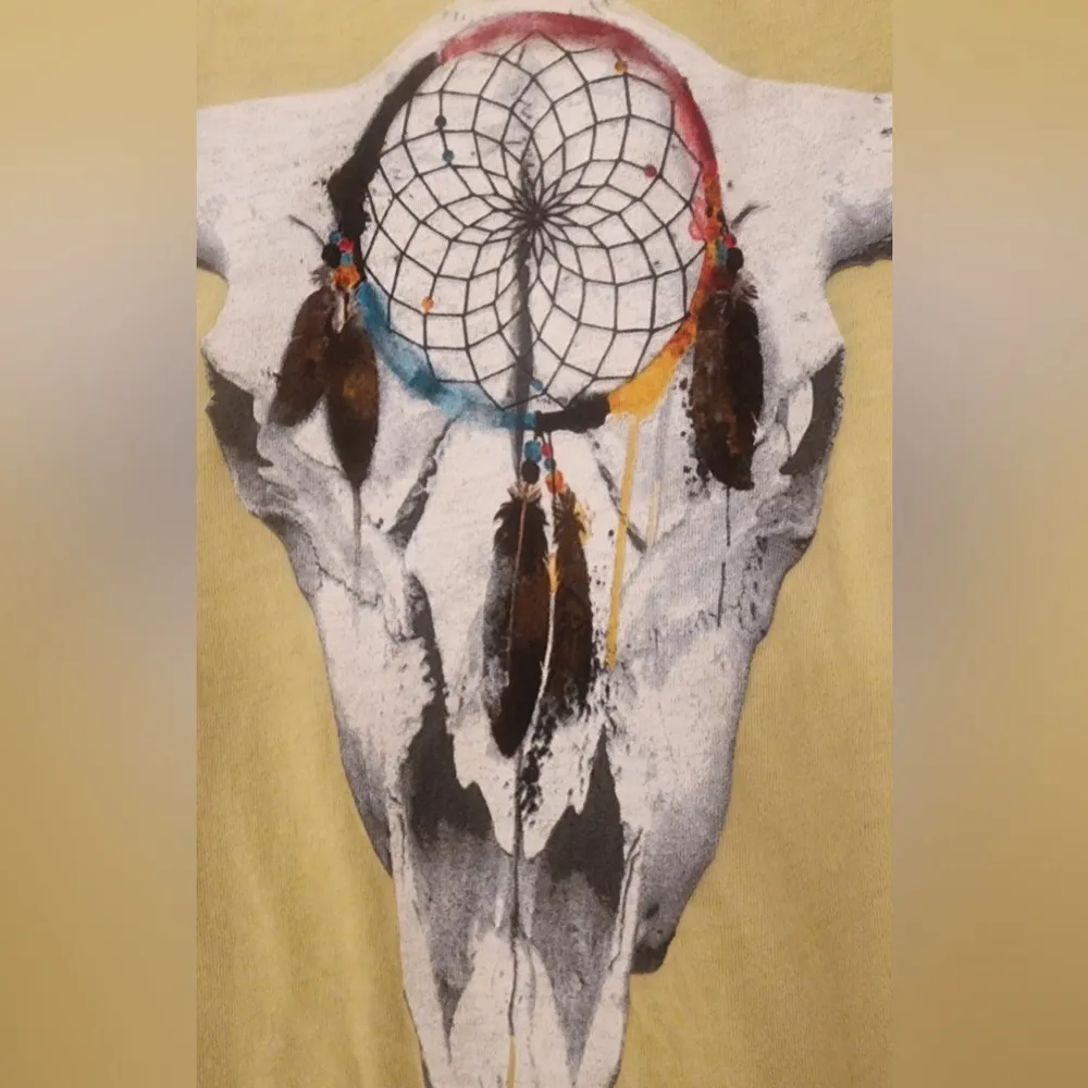 Dreamr NWOT Bull Head Tee Shirt Yellow Size XS - Image 6