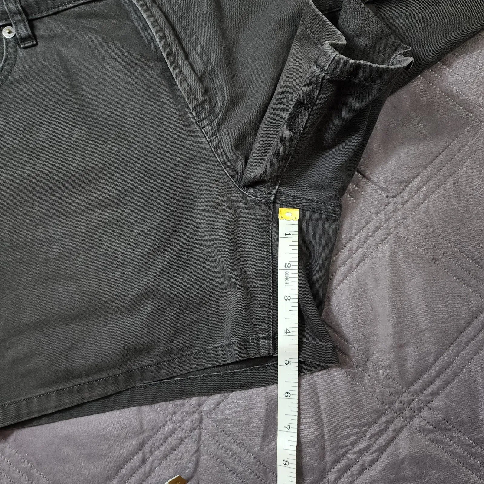 Nautica Denim Jean Shorts Womens Size 8 Mid Rise 100% Cotton Grey - Image 6