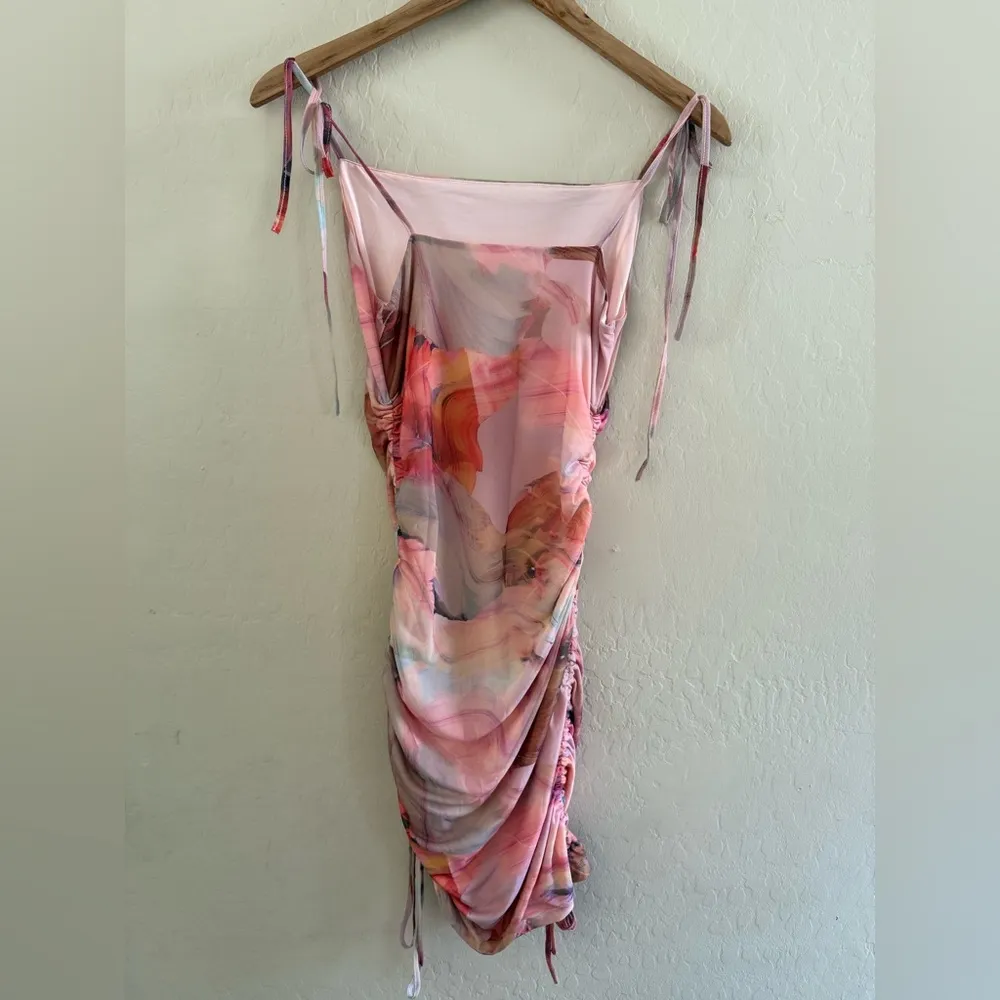 Elegant Pink and Purple Swirl Dress - Image 6