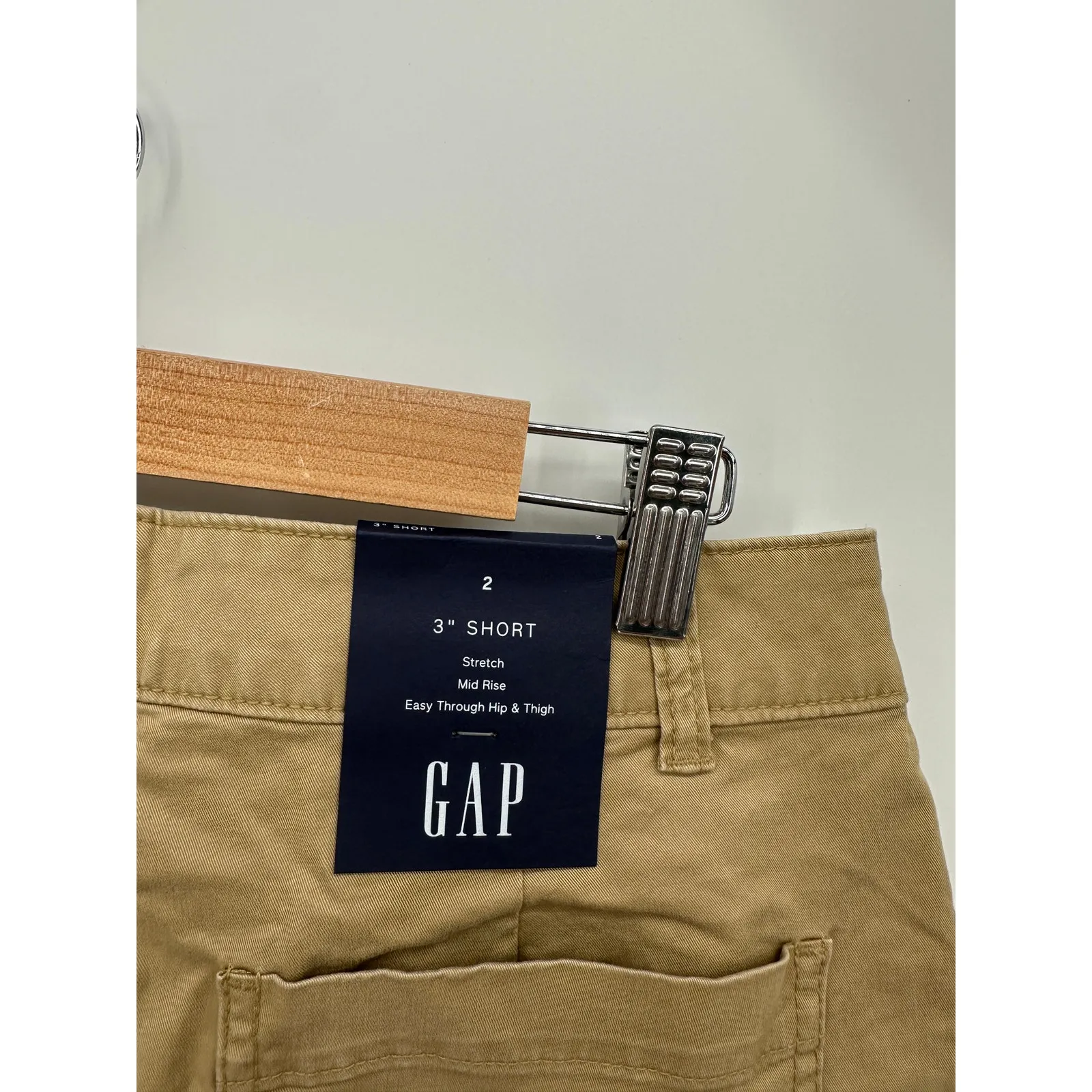 Gap Womens Khaki Chino Shorts Size 2 3" NWT Mid Rise Utility Casual Stretch - Image 5
