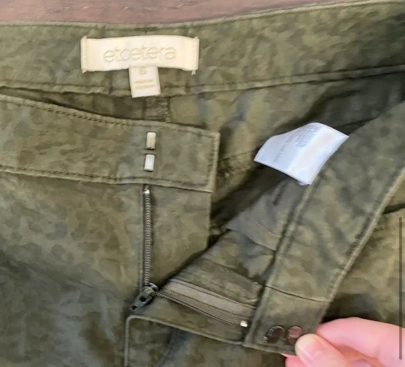 Green Cheetah Print Straight Leg Pants - Image 7