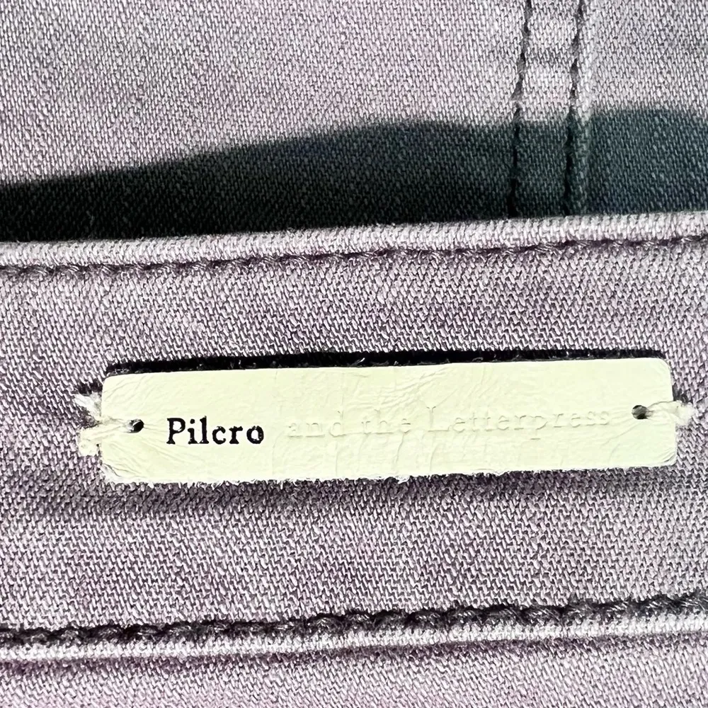 Anthropologie Pilcro‎ and The Letterpress Stet Cropped Jeans Grey Size 26 - Image 4