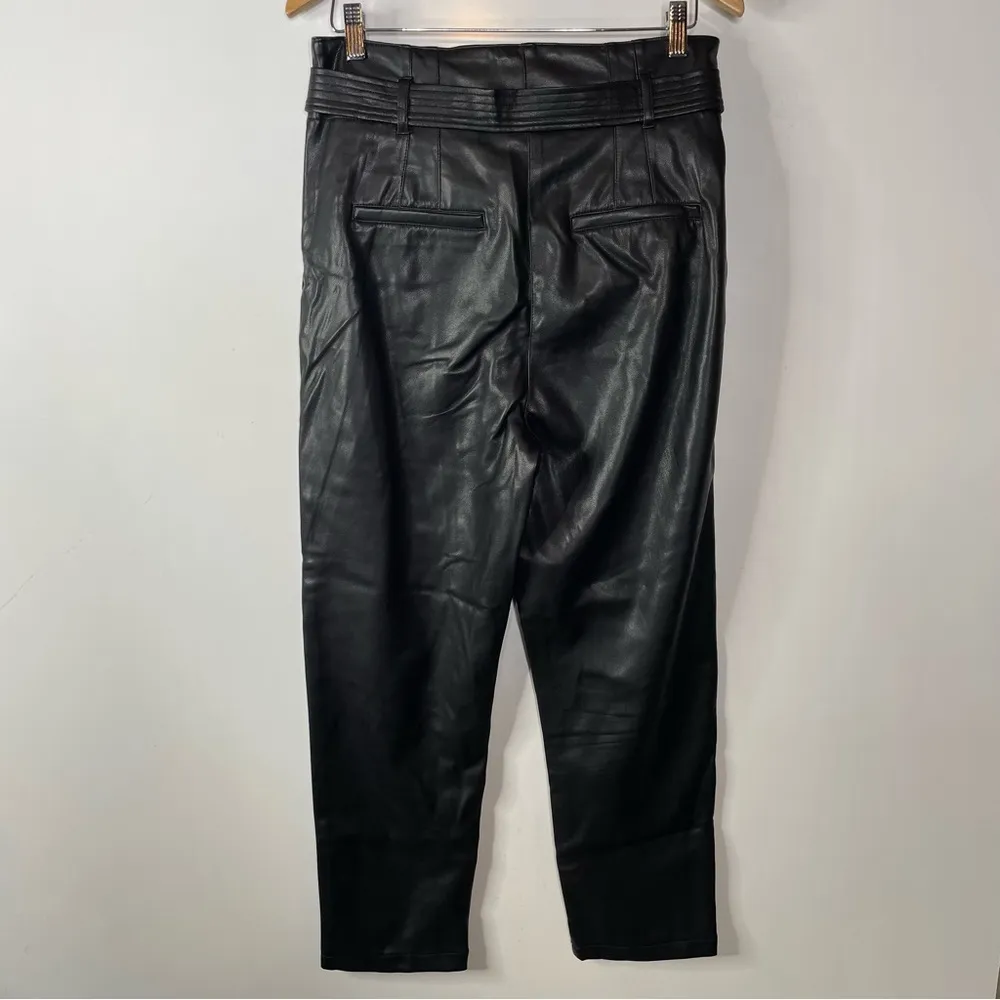Dynamite Faux Leather Paperbag Pants Size 8 - Image 3