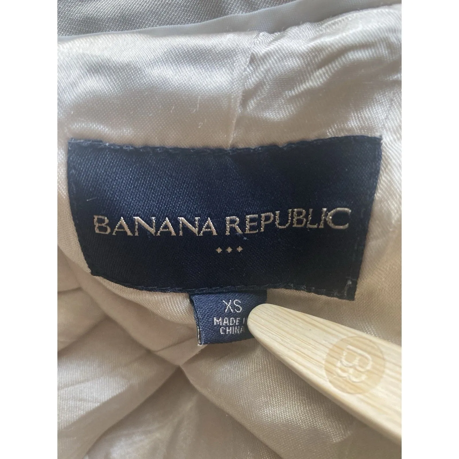 Banana Republic Trench Coat Classic Double-Breasted Beige Tan Belted Women’s XS - Image 6