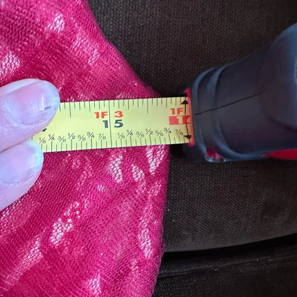 JJ’s House Burgundy Sheath/Column Tea-Length Tulle Cocktail Dress Ruffle Sz 4 - Image 15