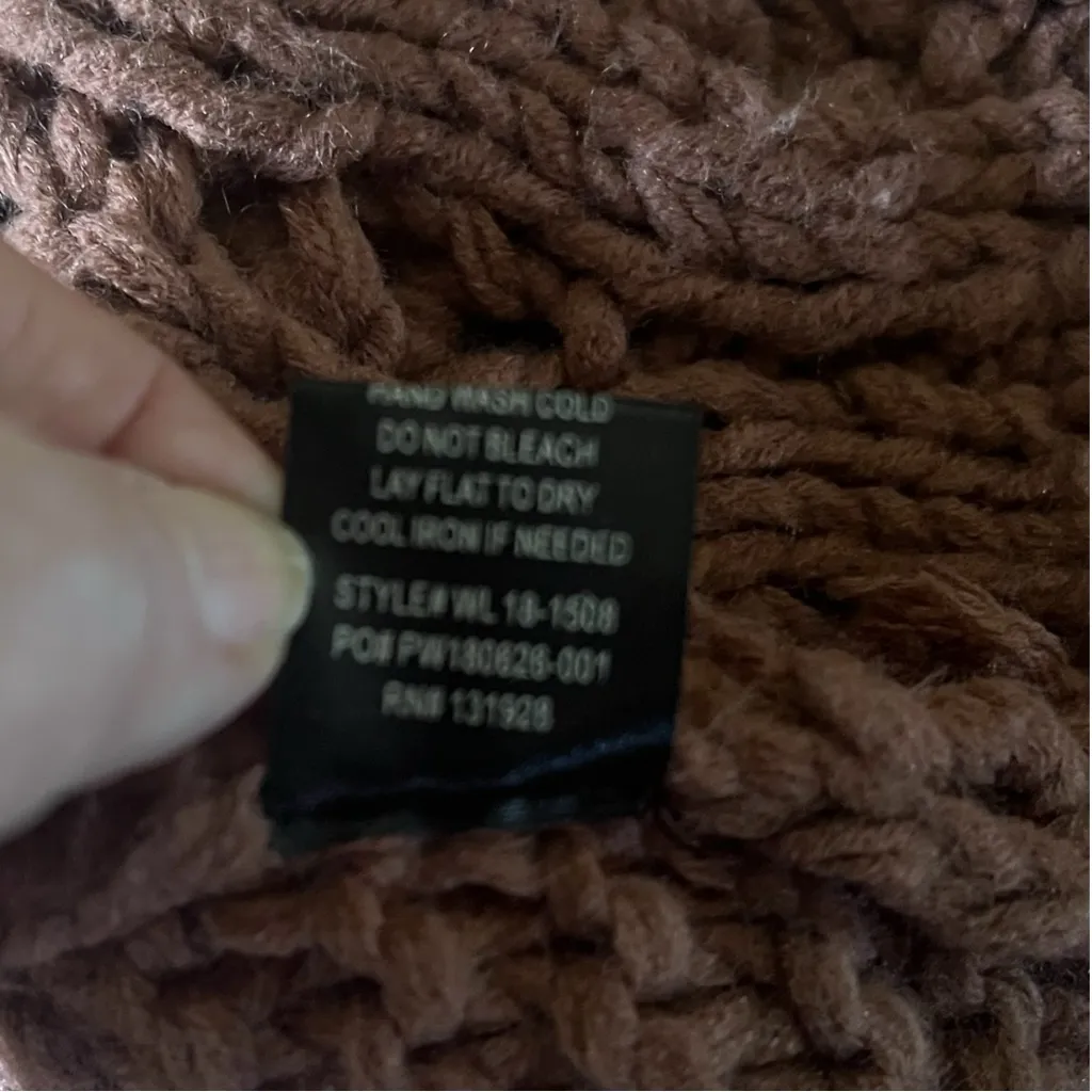 Wishlist Handmade Chunky PomPom Bobble Knit Sweater Cardigan. Sz. S/M - Image 8