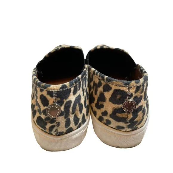 Steve Madden Womens 7.5 Safary Sneakers Leopard Print Slip On‎ Flat Shoes - Image 5