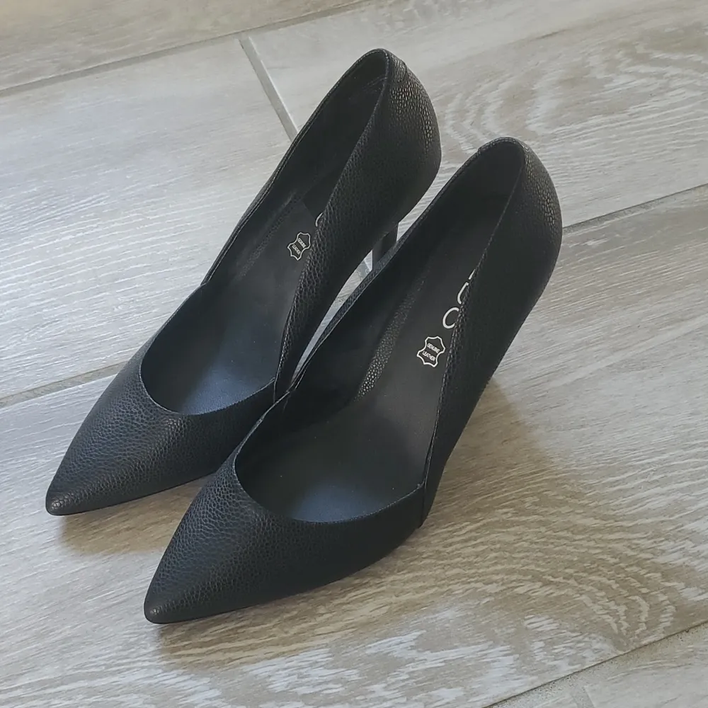 Aldo Waycien Lizard Embossed Leather Heels | Aldo Black Embossed Leather… - Image 4