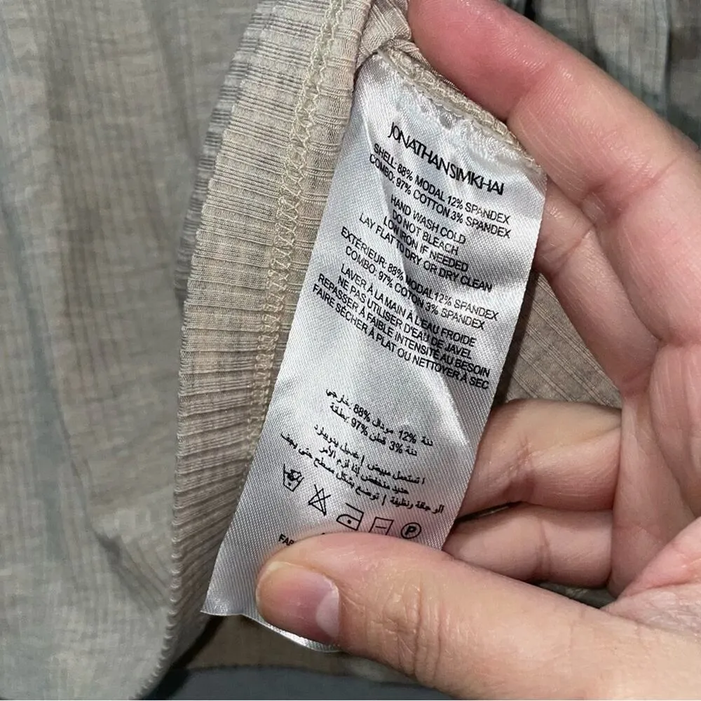 Jonathan Simkhai Womens Piper Off The Shoulder Ribbed Pullover Top XS - Image 5