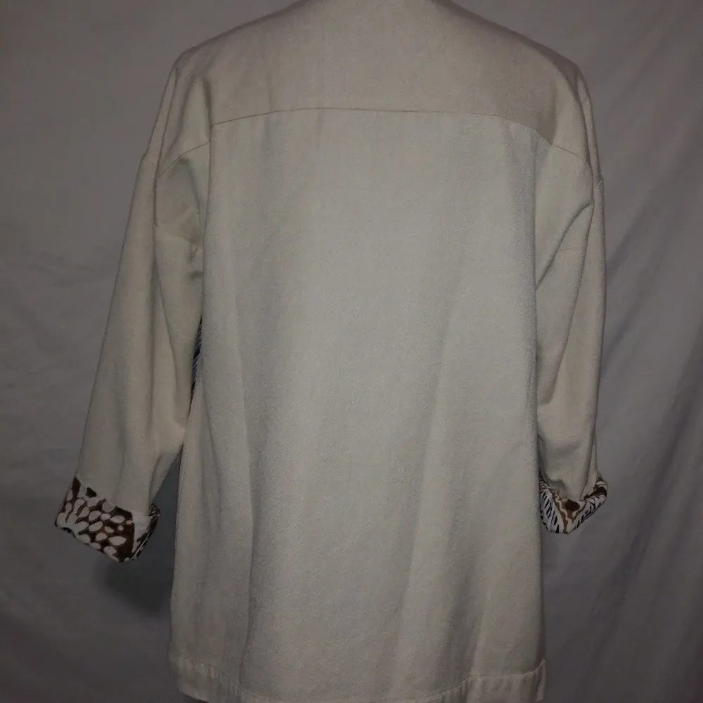 Soft Surroundings XS Creme Embroidered Jacket Top - Image 5