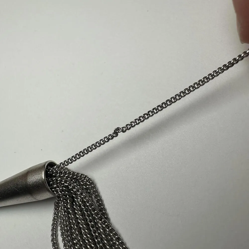 Kendra Scott Phara Silver Tone Lariat Long Tassel Chain Necklace - Image 14