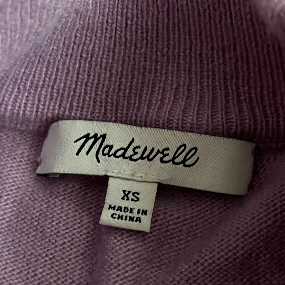 Madewell Ashbury Mockneck Sweater in Vibrant Lilac Purple | XS - Image 7