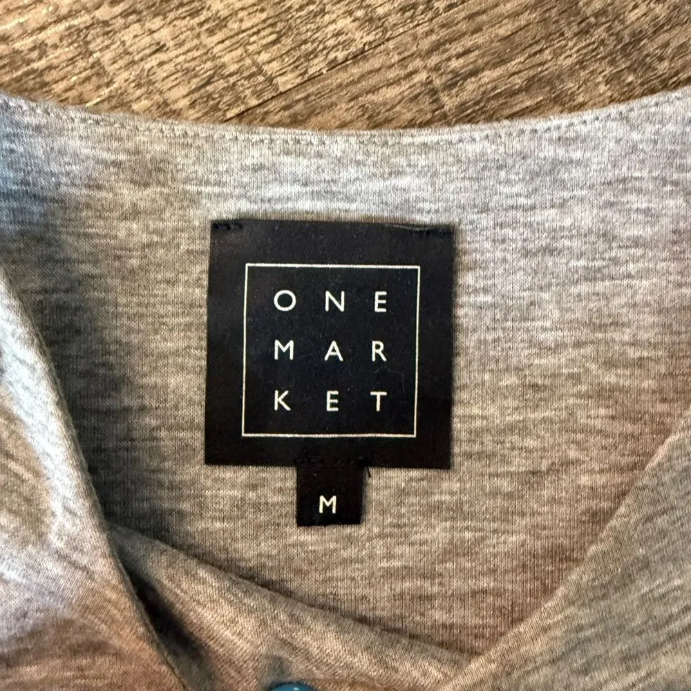 Colorblock maxi dress long gray blue summer vacation resort dress womens M Size M - Image 5