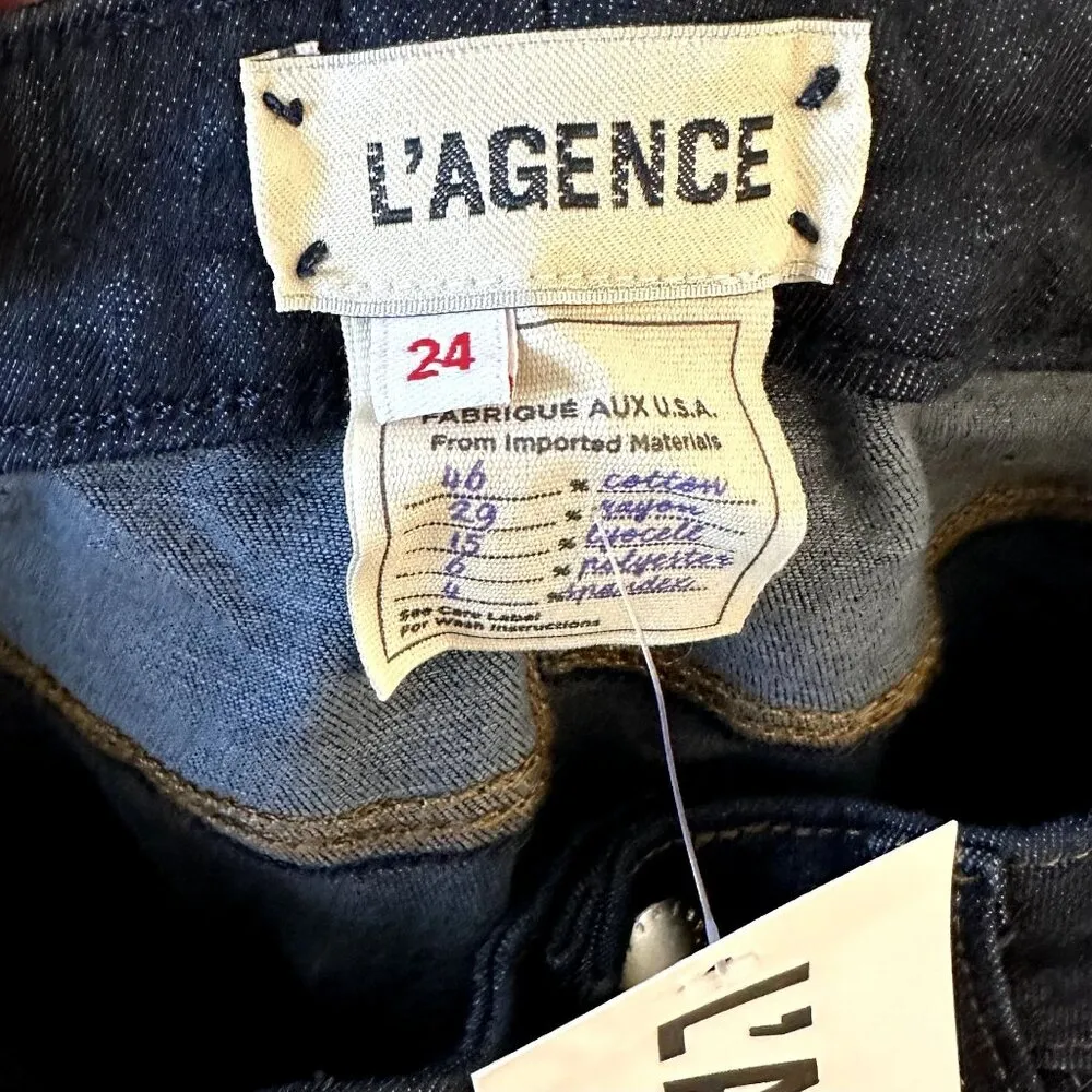 NWT L'AGENCE Margot High Rise Skinny Jean in Midnight - Size 24 - Image 4