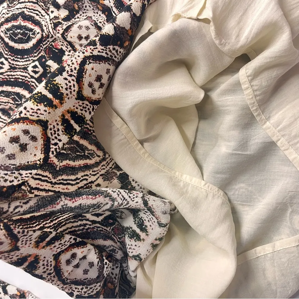 Antik Batik dress Long Sleeve Sheath Dress French designer dress sz small lined Brown - Image 11