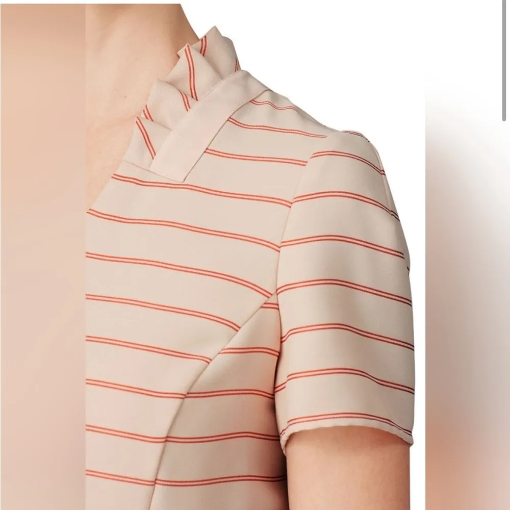 Emporio Armoni Striped Pink Preppy Hourglass Short Sleeve Dress - Image 5